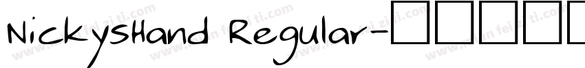 NickysHand Regular字体转换